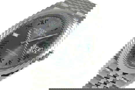 ROLEX DATEJUST 36 126200 #103: Movement: Automatic Winding Case Size: 36mm Case Thickness: 12mm Dial Color: Slate Case Material: SS Water Resistance: 100m waterproof Watch Glass: Sapphire Crystal Type: Wrist watch ---- At