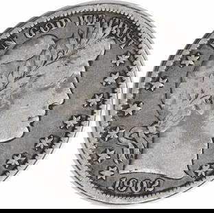 1902 Barber Silver Half Dollar VF Uncertified: Certification: Uncertified Circulated/Uncirculated: Circulated Year: 1902 Mint Location: Philadelphia Km Number: 116 Denomination: 50C Grade: VF Composition: 90% Silver 10% Copper Coin: Barber
