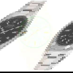 ROLEX Milgauss Watches 116400GV Stainless: Style: Watches Material: Stainless Steel Display: Analog display Movement: Mechanical Automatic Type: Wristwatch Exterior Color: Silver ---- At SEUYCO, we strive to provide detailed and accurate
