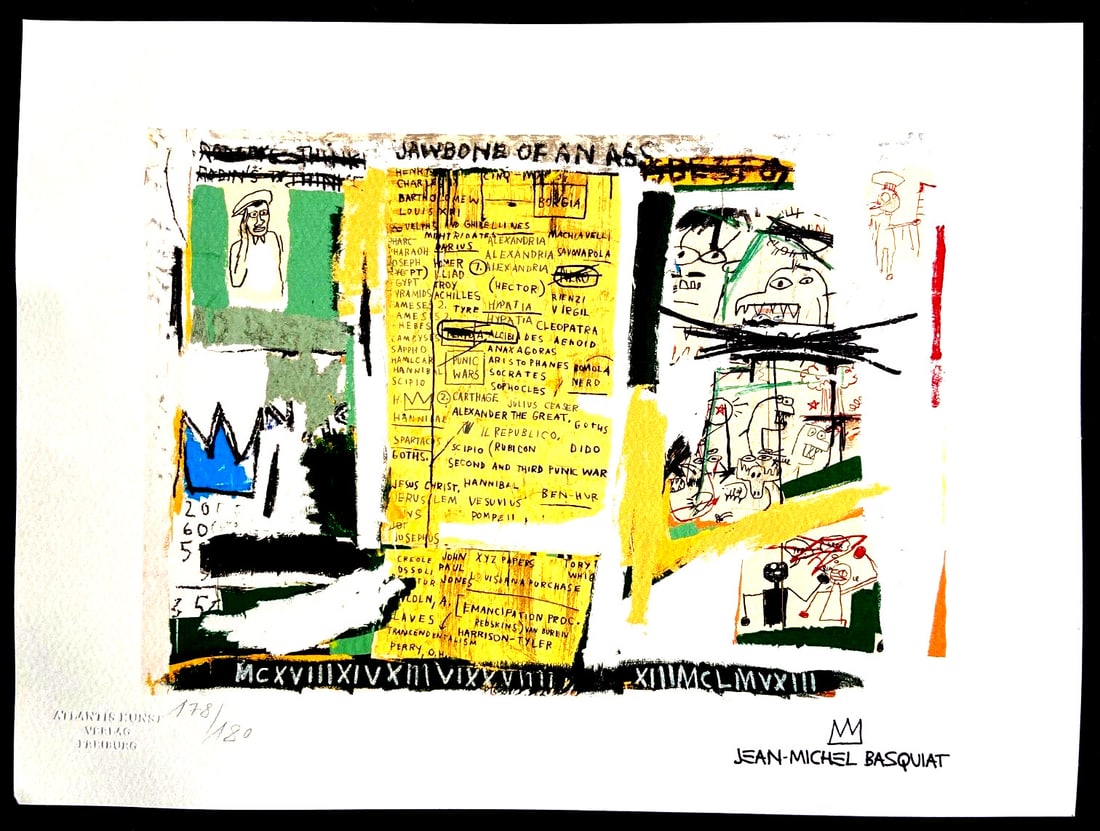 Jean-Michel Basquiat Lithograph COA  Signed Drawn (1 of 10)