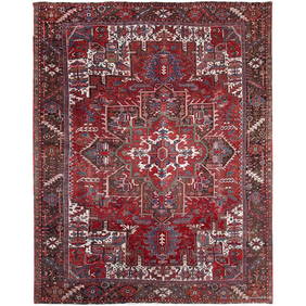 9'3"x11'8" Currant Red Wool Semi Antique (1 of 12)