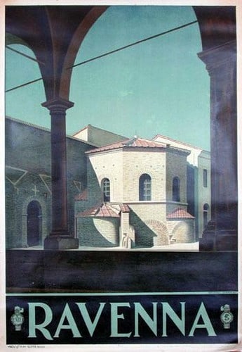 Ravenna Giovanni Guerrini 1930 original Italian: Features: Travel Poster Artist: Giovannai Guerrini Type: Poster Year Of Production: 1930c Width (Inches): 27 Date Of Creation: 1930c Height (Inches): 39 Style: Art Deco Original/Licensed Reprint: Orig