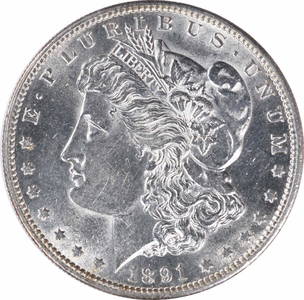 1891-S Morgan Silver Dollar BU Uncertified #1243