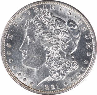 1891-S Morgan Silver Dollar BU Uncertified #1243: Certification: Uncertified Circulated/Uncirculated: Uncirculated Year: 1891 Composition: Silver Mint Location: S Km Number: 110 Denomination: $1 Grade: BU Coin: Morgan ---- At SEUYCO, we strive to