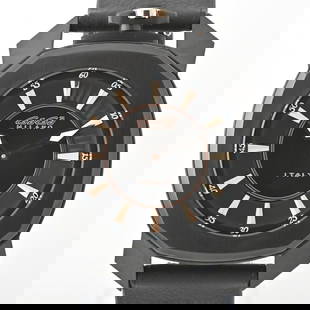 GaGa MILANO Frame One 7052.01 Quartz #081: Material: SS (BLACK PVD)/LEATHER/RUBBER Size: W: 44.0mm x T: 11.0mm Lug: 23.0mm x H: 53.0mm Type: Wrist watch ---- At SEUYCO, we strive to provide detailed and accurate descriptions of all items