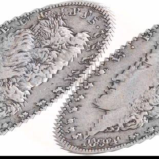 1894-S Morgan Silver Dollar EF Uncertified #1147: Certification: Uncertified Circulated/Uncirculated: Circulated Year: 1894 Composition: 90% Silver 10% Copper Mint Location: San Francisco Km Number: 110 Denomination: $1 Grade: XF Coin: Morgan