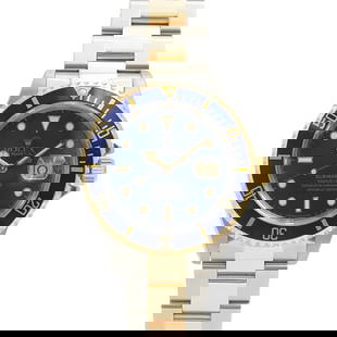 ROLEX Submariner Blue Sub W# Gold 16613 SS750YG: Movement: Automatic Winding Material: SSx750YG Weight: 138.8g Dial Color: Blue Dial Case Size: 44.3mm Type: Wrist watch ---- At SEUYCO, we strive to provide detailed and accurate descriptions of