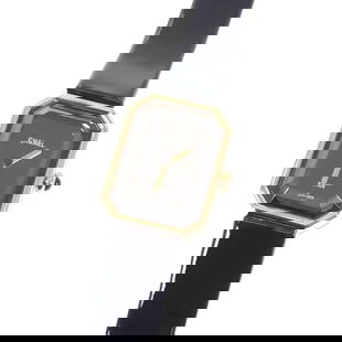 CHANEL Premire H0090 K18 yellow gold leather: Movement: Quartz Material: K18 yellow gold/leather Dial Color: Black Type: Wrist watch Display: Analog Display Case Type: rectangular face ---- At SEUYCO, we strive to provide detailed and