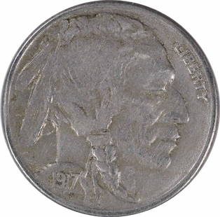 1917-S Buffalo Nickel Choice VF Uncertified #218: Certification: Uncertified Circulated/Uncirculated: Circulated Year: 1917 Mint Location: S Km Number: 134 Denomination: 5C Grade: VF Composition: Nickel Coin: Buffalo ---- At SEUYCO, we strive to