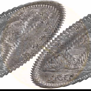 1857-O Liberty Seated Silver Half Dime AU: Certification: Uncertified Circulated/Uncirculated: Circulated Year: 1857 Mint Location: New Orleans Km Number: A62.2 Denomination: Half Dime Grade: AU Composition: 90% Silver 10% Copper Coin:
