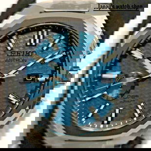 SEIKO ASTRON SBXD027 NEXTER Light Blue Starry Sky: Display: Analog With Original Box/Packaging: Yes Dial Color: Blue Band Material: Titanium Customized: No Band Color: Silver Type: Wristwatch With Papers: Yes Movement: Quartz (Solar Powered) Water