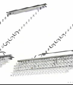 Antique Silver Crystal Chandelier Light Fixture (1 of 11)
