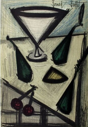 BERNARD BUFFET Still Life With Fruit 12.25" x: Artist: Bernard Buffet Country/Region Of Origin: France Exact Year: 1967 Height: 12.25 Item Height: 12.25 Item Width: 9.5 Subject: Still Life Type: Lithograph Year Of Production: 1967 ---- At SEUYCO,