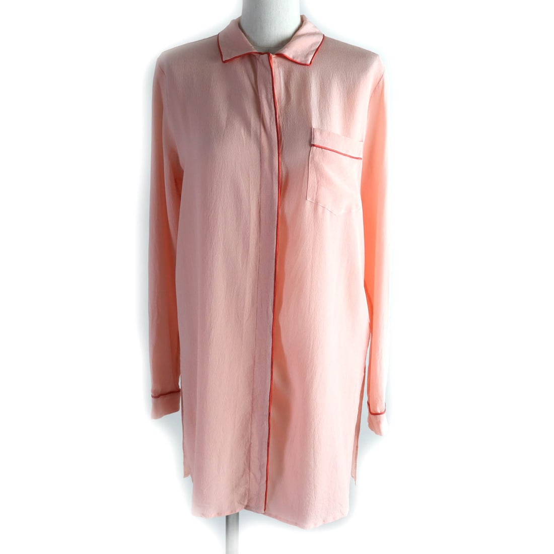 Etro Blouse Main: 100% Silk Pink Women 38: Brand: ETRO Item: blouse Gender: Women Color: pink Material: Main: 100% silk Accessories: None Notation Size: 38 Size: cm (approx.): Shoulder width: 48 Dress length: 70.5 Width: 49 Sleeve Length: 60 i