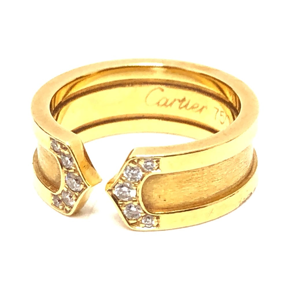 Cartier Ring 18K Yellow Gold Gold 18K Yellow Gold: Brand: CARTIER Item: Ring Model: 2C Line: 18K Yellow Gold Gender: Women Color: gold Material: 18K Yellow Gold Accessories: Storage box case Notation Size: 47 Product Disclaimer: Minor wear from age or