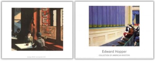 Bundle- 2 Assorted Edward Hopper Mum Posters: Paper Size: 27.5 x 39.25 inches (69.85 x 99.695cm ) Condition: Product Disclaimer: Please review the full description and photos. Lithographs may be plate-signed, hand-signed, or slab-signed and can i
