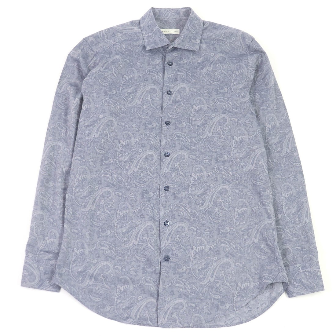 Etro Long Sleeve Shirt Main: 100% Cotton Blue: Brand: ETRO Item: Long sleeve shirt Gender: mens Color: Blue type Material: Main: 100% cotton Accessories: None Notation Size: 41 Size: cm (approx.): Shoulder width: 47 Dress length: 80 Width: 53 Slee