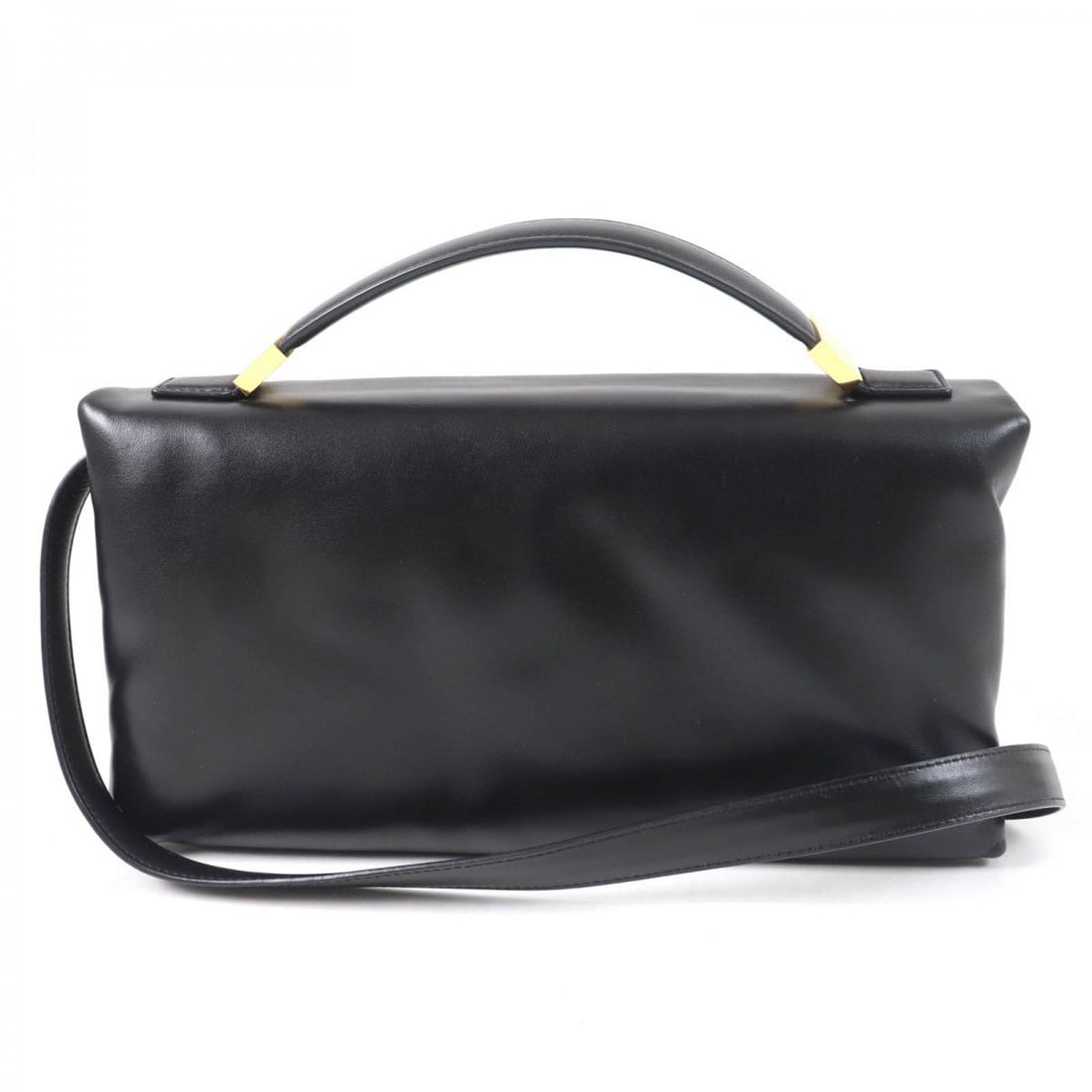 Marni Shoulder Bag Bmmp0130U1 Main: Leather Black: Brand: MARNI Item: Shoulder Bag Model: PRISMA puffer Gender: Women Color: black Material: Main: Leather Accessories: Storage bag tag Size: cm (approx.): W31 x H18 x D11 Handle: 24 Shoulder: 100 inch (