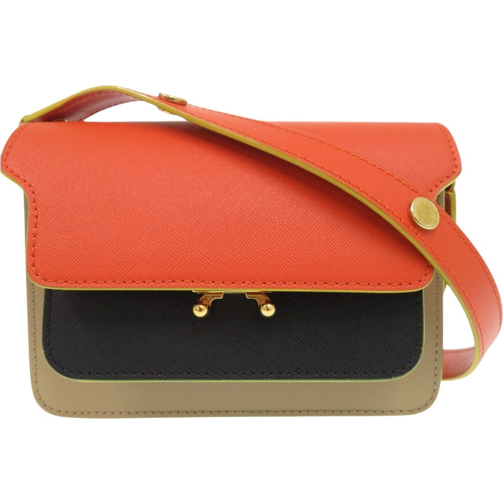 Marni Shoulder Bag Lv520Z248Y Calfskin Multicolor: Brand: MARNI Item: Shoulder Bag Type: TRUNK Mini Shoulder Bag Gender: Women Color: multicolor Material: Calfskin Accessories: Storage box Shoulder strap Size: cm (approx.): W18 x H12.5 x D5 Shoulder: