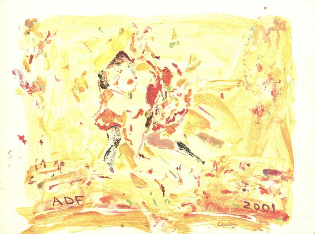 Cecily Brown American Dance Festival 20.5" X 27.75" Offset Lithograph 2001 Afric: Artist: Cecily Brown Title: American Dance Festival Year: 2001 Signed: No Medium: Offset Lithograph Paper Size: 20.5 x 27.75 inches ( 52 x 70 cm ) Image Size: 20.5 x 27.75 inches ( 52 x 70 cm ) Editio