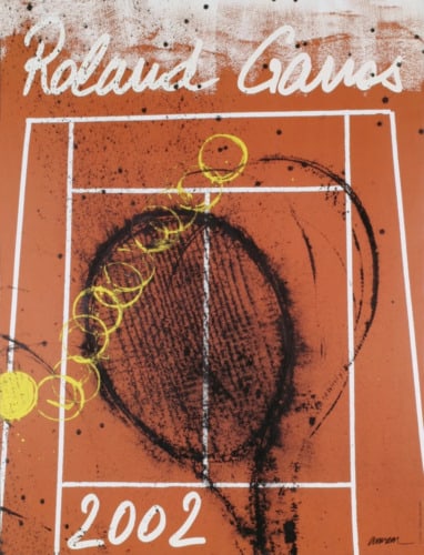 Pierre Fernandez Arman Roland Garros French Open 29.5" X 22.5" Poster 2002 Conte (1 of 1)