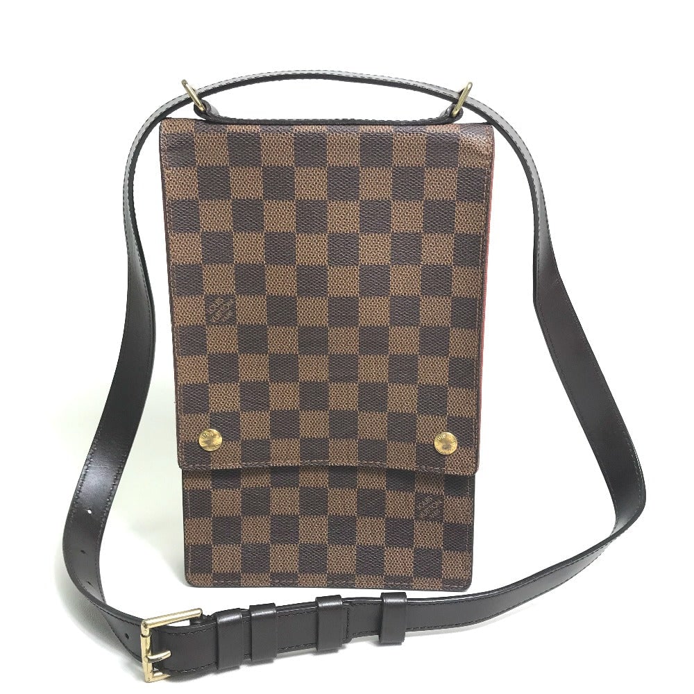 Louis Vuitton Shoulder Bag N45271 Damier Canvas Brown Damier Portello Women: Brand: LOUIS VUITTON Item: Shoulder Bag Model: Portello Line: Damier Gender: Women Color: Brown Material: Damier canvas Accessories: None Size: cm (approx.): W16.5 x H26 x D4 inch (approx.): W6.5 x H1