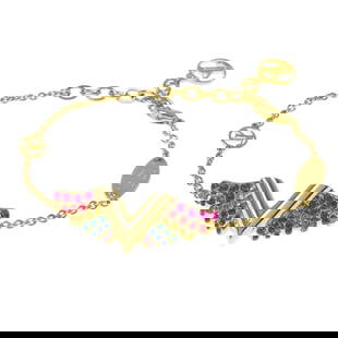 Louis Vuitton Bracelet M69580 Metallic Gold Rhinestone California Dream Essential V Women: Brand: LOUIS VUITTON Item: bracelet Model: Essential V Line: California Dream Type: Rhinestone Gender: Women Color: gold Material: metallic Accessories: None Size: cm (approx.): Band Length: 15.5
