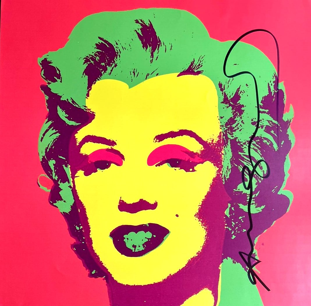 Andy Warhol "Grace Kelly" Hand Signed Coa: Andy Warhol "Grace Kelly Affiche autorise et imprime en Allemagne en 1986 avec une technique innovante et des couleurs blouissantes. Sign la main par le matre au marqueur, sur papier pais de 300 gramm