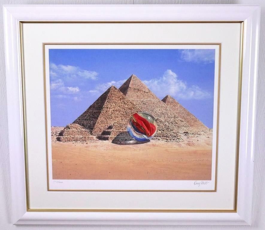 Doug Webb (1946-) - Inflation Original Giclee Art Print Signed Framed Numbered: Artist: Doug Webb Signed By: Doug Webb Size: Large Signed: Yes Material: Paper Framing: Framed Original/Licensed Reprint: Original Subject: Pyramid Type: Print Style: Abstract Contemporary Art Theme: