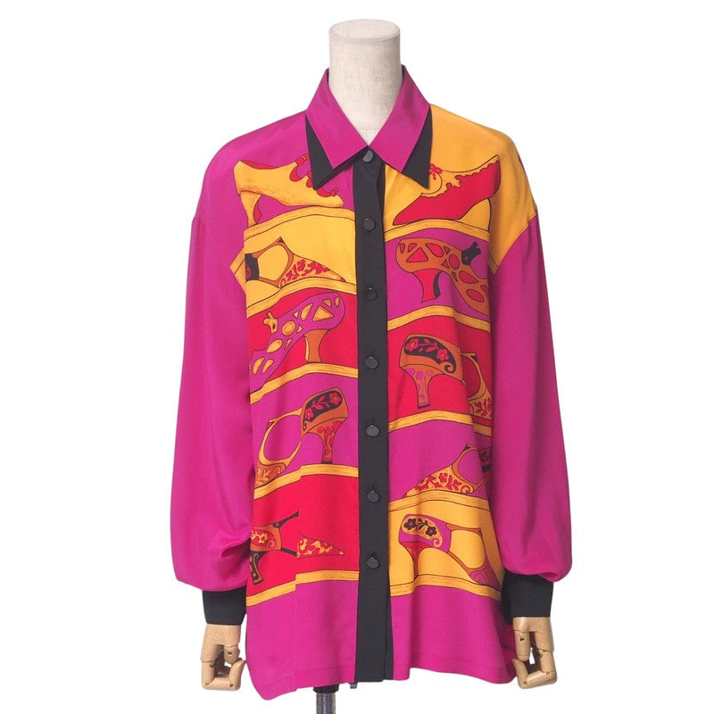 Escada Long Sleeve Shirt Silk Multicolor Women 38: Material: Silk Gender: Women Brand: ESCADA Item: Long sleeve shirt Gender: Women Color: multicolor Material: silk Accessories: None Notation Size: 38 Size: cm (approx.): Shoulder width: 53 Dress lengt