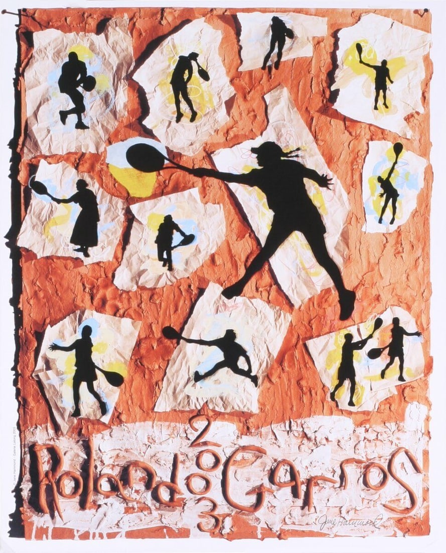 Jane Hammond Roland Garros French Open " Poster Contemporary: Artist: Jane Hammond Title: Roland Garros French Open Year: 2003 Signed: No Medium: Offset Lithograph Paper Size: 28.75 x 23.25 inches ( 73 x 59 cm ) Image Size: 27.5 x 21.5 inches ( 70 x 55 cm ) Edit