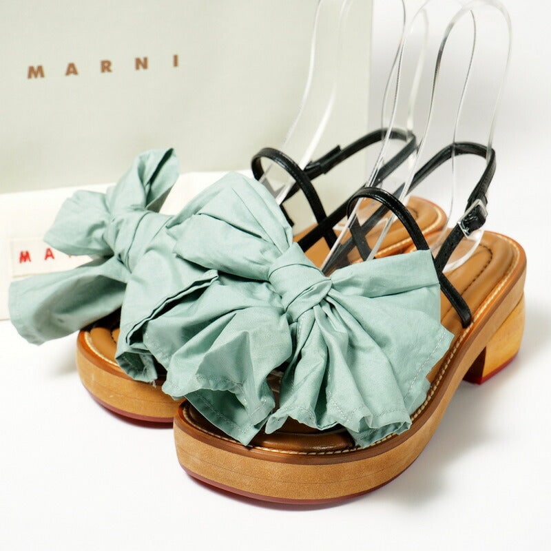 Marni Sandals Samsy09G06Tcv60 Cotton/Sheep Leather Green 35: Gender: Women Brand: MARNI Item: Sandals Gender: Women Color: green Material: Cotton Sheepskin Accessories: Storage box storage bag *Please note that the shoe keeper used in the photo shoot is not inc