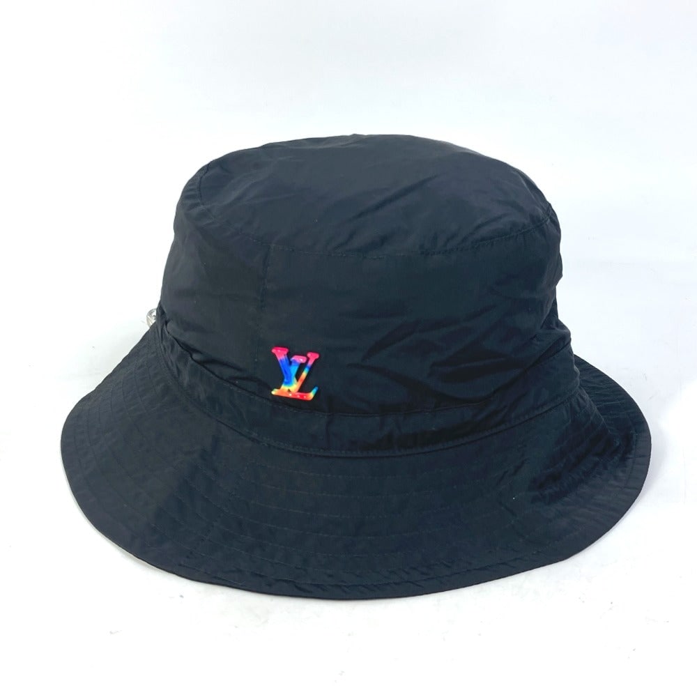 Louis Vuitton Hat Mp2552 Nylon Black Rainbow Lv Logo Bob Transformable Mens: Material: Nylon Gender: Mens Pattern: Rainbow LV logo Brand: LOUIS VUITTON Item: hat Model: Bob transformable Line: Rainbow LV logo Gender: mens Color: black Material: Nylon Accessories: None Size: cm
