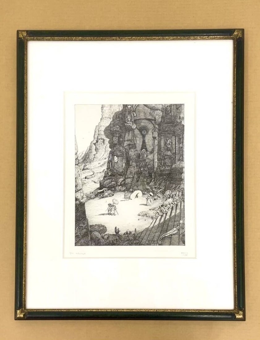 Philippe Mohlitz - Archeology 1986 Original Etching Signed Numbered Framed: Work Size: 26.4cm x 20.4cm Framed size: 54cm 42.5cm 100% Authentic Guarantee. There is no guarantee, but if it is not authentic, we will give you a full refund. Condition :Very good. The work is in ex
