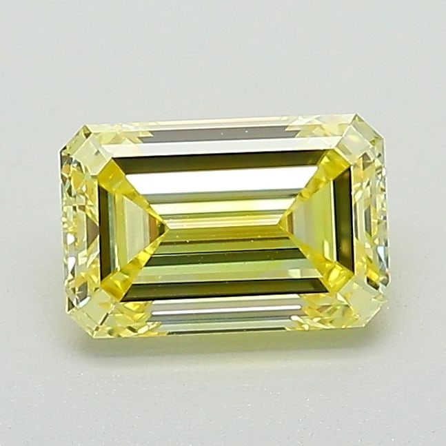 Emerald 1.04Ct Fancy Vivid Yellow Vs1 - Loose Lab Diamond (1 of 1)