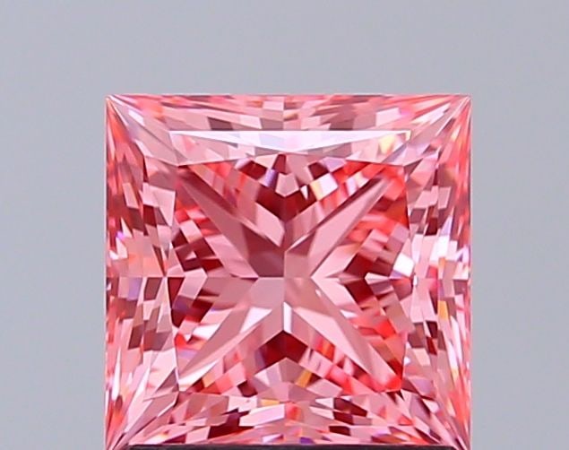 Princess 1.55Ct Fancy Vivid Pink Vs2 - Loose Lab Diamond (1 of 1)