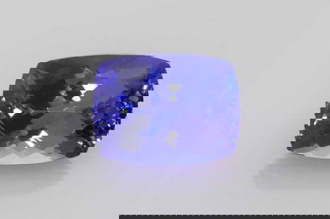 Cushion 1.65Ct Blue Si - Loose Tanzanite Gemstone: Type: Tanzanite Carat: 1.65 Cut: FACETED Color: Blue Clarity: SI Treatment: HEATED Color Shade: Vivid BLUE Measurements: 8.0L X 6.0W Certification: None Video: Vide