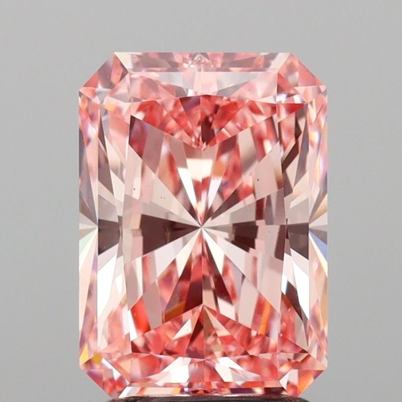 Radiant 2.53Ct Fancy Vivid Pink Vs1 - Loose Lab Diamond (1 of 1)