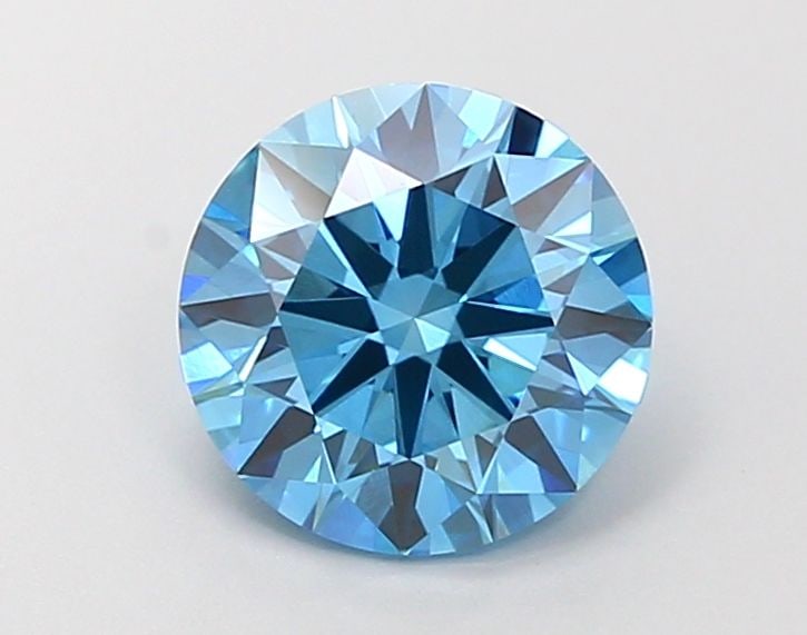 Round 1.56Ct Fancy Vivid Blue Vvs2 - Ideal Loose Lab Diamond (1 of 1)