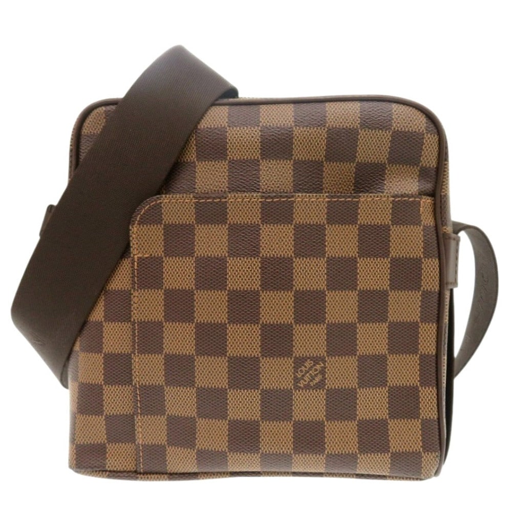Louis Vuitton Shoulder Bag N41442 Damier Canvas Ebene Damier Olaf Pm: Material: Damier canvas Model: Olaf PM Gender: Women Pattern: Damier Brand: LOUIS VUITTON Item: Shoulder Bag Model: Olaf PM Line: Damier Gender: Women Color: Ebene Material: Damier canvas Accessories: