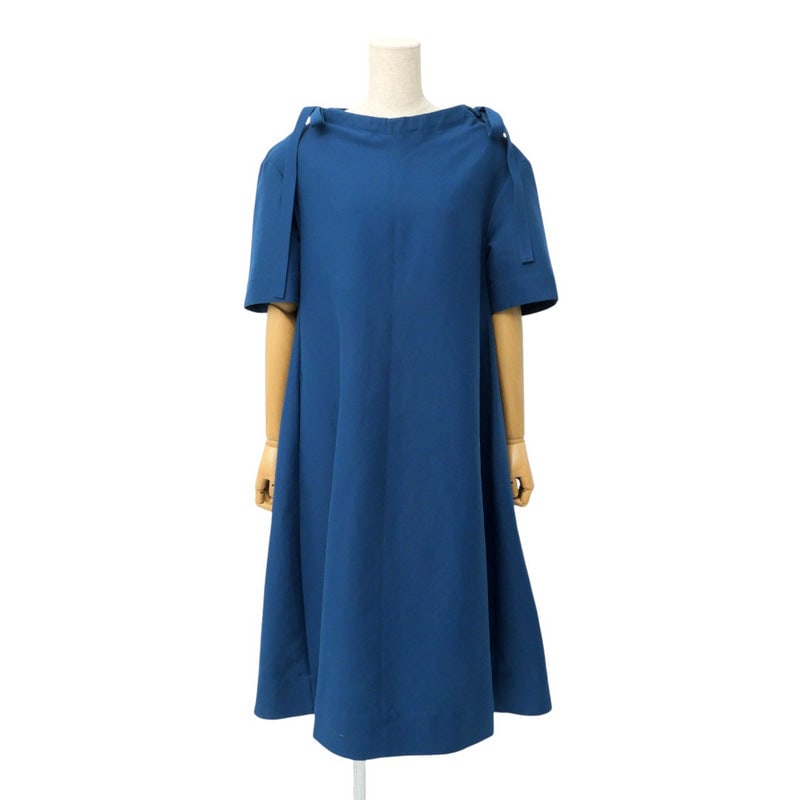 Marni One Piece Abma0161A0 Cotton Blue 40: Material: Cotton Gender: Women Brand: MARNI Item: one piece Gender: Women Color: blue Material: cotton Accessories: None Notation Size: 40 Size: cm (approx.): Shoulder width: 51 Dress length: 109 Widt