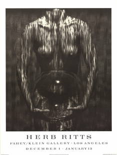 Herb Ritts Waterfall, Woman With Sphere () " Poster Photog: Artist: Herb Ritts Title: Waterfall, Woman with Sphere (1984) Year: 1995 Signed: No Medium: Offset Lithograph Paper Size: 31.5 x 24.75 inches ( 80 x 63 cm ) Image Size: 24.75 x 21.25 inches ( 63 x 54