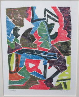 Jan Voss (Germany) Signed Original Lithograph Print Ed150 Limited Framed: Title: Unknown Edition: 106/150 Signature: The edition number and signature are located at the bottom of the artwork. Artwork: 23.5 18.0 cm Frame : 43 cm x 35 cm withGlass Condition :Very good. The
