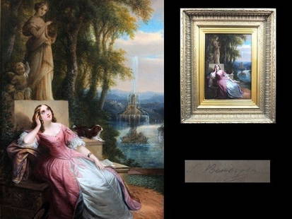Siegfried Detlev Bendixen (Germany) Original Painting Oil On Panel Signed Framed: Artist: Siegfried Detlev Bendixen Signed By: Siegfried Detlev Bendixen Signed: Yes Size: Medium Material: Panel Framing: Framed Region Of Origin: Europe Subject: Lake Woman Type: Painting