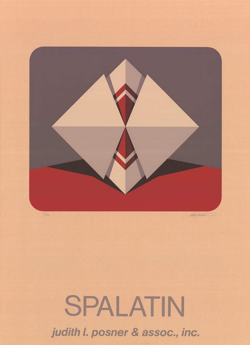 Marko Spalatin Shapes Signed " Serigraph Abstract Brown Silkscreen: Artist: Marko Spalatin Title: Shapes Year: 1975 Signed: Yes Medium: Serigraph Paper Size: 36 x 26 inches ( 91 x 66 cm ) Image Size: 17.25 x 20 inches ( 44 x 51 cm ) Edition Size: 100 Framed: No Condit