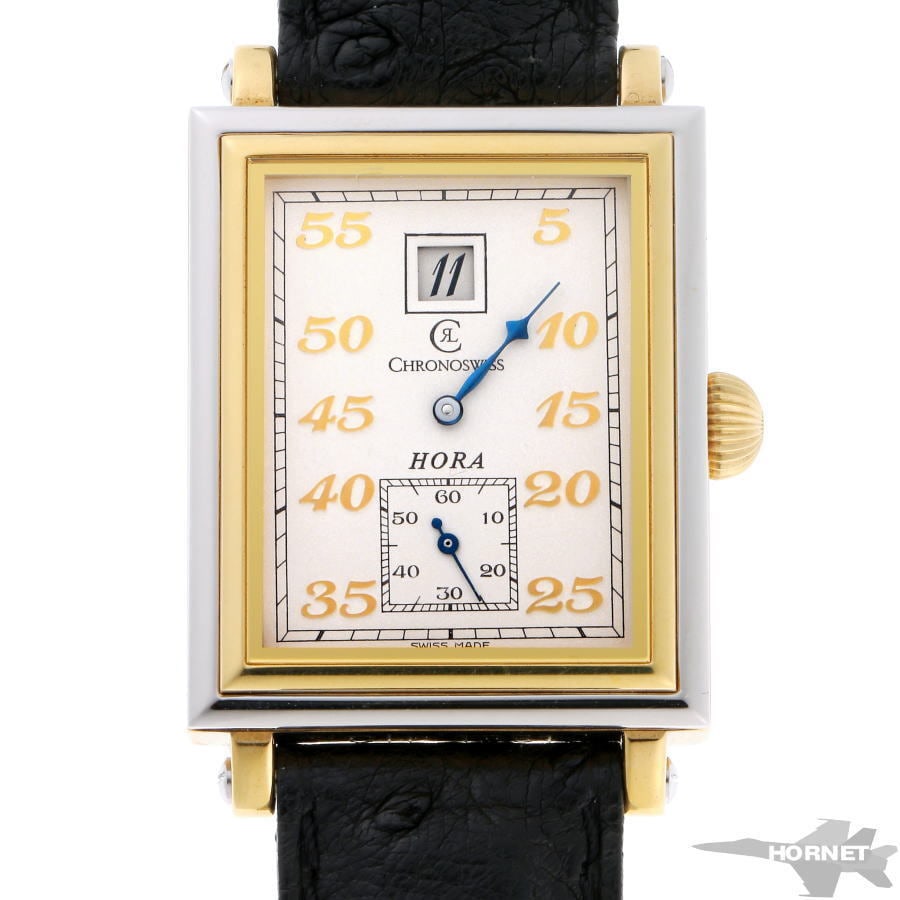 Chronoswiss Hora Regulator Jumping Hour Ch1351 Wg Yg: Type: Wristwatch Customized: Yes Movement: manual winding Display: Analog Case Size: 27.5mm Product Disclaimer: Items may exhibit light wear, such as minor scratches or slight tarnishing appropriate t