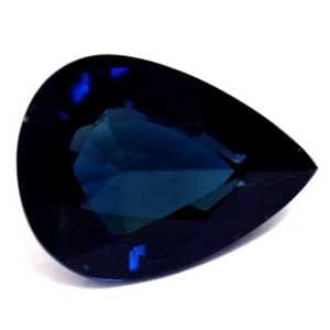 Pear 1.25Ct Blue Ec - Loose Sapphire Gemstone (1 of 1)