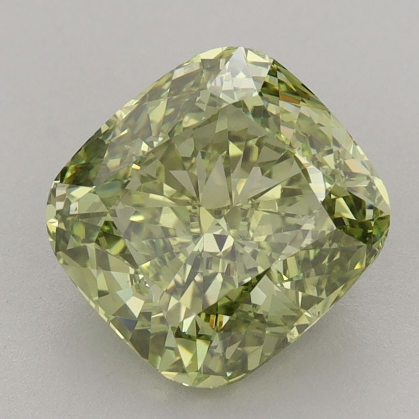 Cushion Modified 3.05Ct Fancy Vivid Green Vs1 - Loose Lab Diamond (1 of 1)