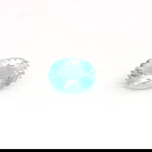 Oval 1.05Ct Blue Ec - Loose Aquamarine Gemstone: Type: Aquamarine Carat: 1.05 Cut: FACETED Color: Blue Clarity: EC Treatment: HEATED Color Shade: Medium Blue Measurements: 8.02L X 6.01W Certification: Gsi Video: