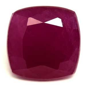 Cushion 1.47Ct Red Ec - Loose Ruby Gemstone: Type: Ruby Carat: 1.47 Cut: FACETED Color: Red Clarity: EC Treatment: NONE Color Shade: Purplish Red Measurements: 6.14L X 6.13W Certification: None Video: Vide